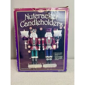Pair Of Nutcracker Candle Holders From Costco‎ in Box 12" Tall